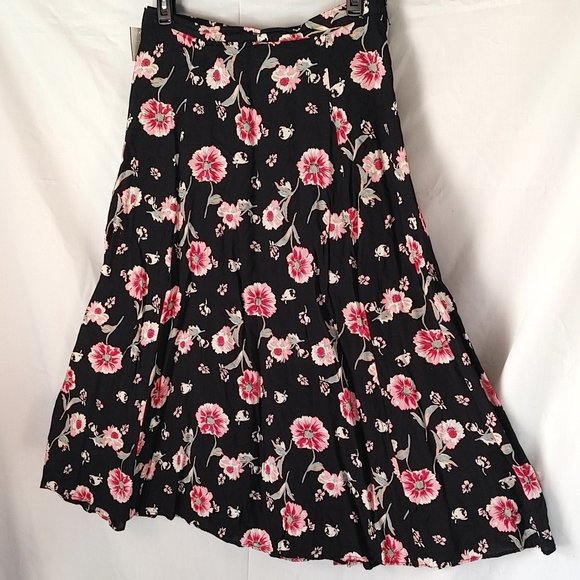 FLORAL PRINT MAXI RAYON SLIRT - Picture 1 of 4